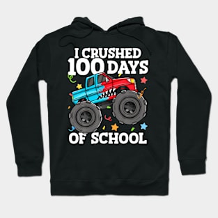 100 Days of School Monster Truck 100th Day of School Boys Hoodie
